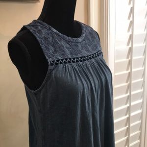 Lucky Brand Embroidered Tank Dress